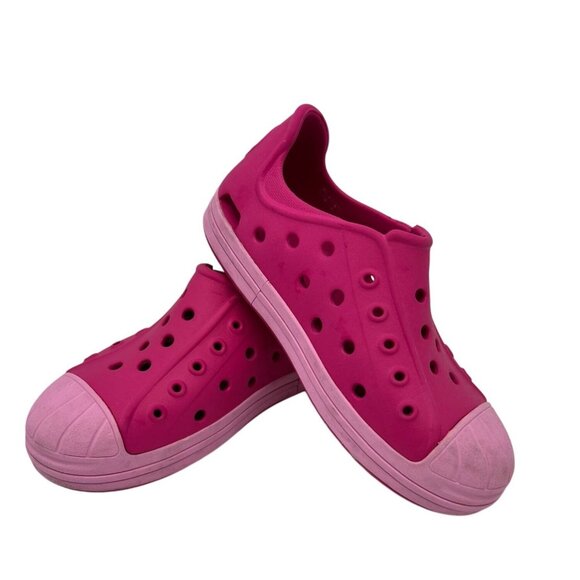Crocs Kids Slip-On Water Shoes Girls Size 11 Pink Ventilation Holes Toe Cap - Picture 1 of 13